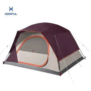 خيمة تخييم كبيرة محمولة مقاومة للماء للبيع بالجملة من HOMFUL خيمة تخييم بمساحة تخزين