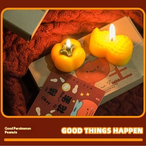 Nueva Vela Aromática con Forma de Caqui, Durazno, Limón y Naranja, Velas Decorativas Hechas a Mano con Cera Mixta Creativa - Product Image 3