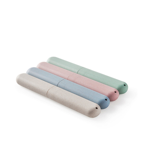 <span class=keywords><strong>Portaspazzolino</strong></span> portatile in paglia di grano con custodia per spazzolino da <span class=keywords><strong>viaggio</strong></span> - Product Image 1