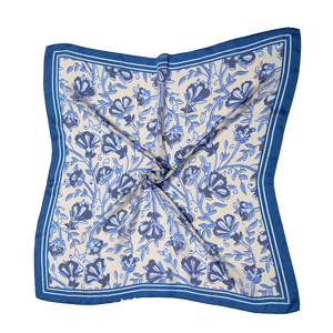 Pañuelo Cuadrado de Poliéster de 70x70cm para Mujer, Diseño Floral Étnico Retro, Chal Decorativo Informal - Product Image 4