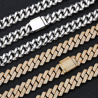 Collier Hip-hop Zirconium Tendance Chaîne Cubaine 14mm en Cuivre pour Hommes – Cadeaux Personnalisés – Bijoux de Dropshipping HQ les Plus Vendus
