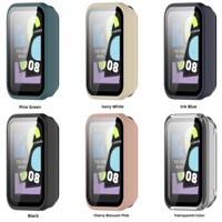 BEEFLYPOWER Cadre PC avec film en verre trempé intégré, anti-rayures, coque de protection tout-en-un pour Honor Band 11 11Pro 10