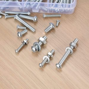 Chất Lượng Hàng Hóa M3/M4/M5/M6 Đầy Đủ Threaded Bu Lông Rãnh Đầu Phẳng Lục Giác Vít Bolt Nut Và Máy Giặt Kết Hợp Kit - Product Image 6