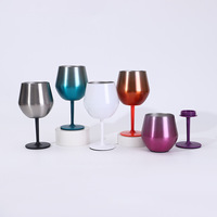 Gobelet isotherme de haute qualité de 14 oz en acier inoxydable 304, gobelet coloré créatif, verre à vin portable, base détachable