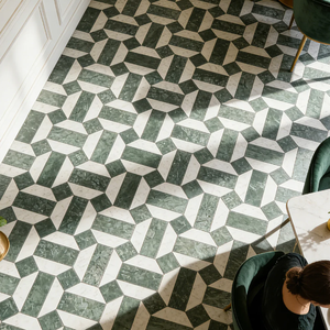 Mosaico in <span class=keywords><strong>Marmo</strong></span> Verde Scuro per Rivestimenti Interni di Hotel, Scuole, Ospedali e Piscine, Soluzione di Design Grafico - Product Image 2