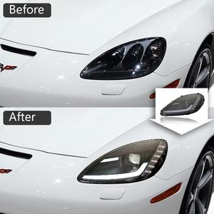 Feux avant à LED complets pour Chevrolet <span class=keywords><strong>Corvette</strong></span> C6 génération 2005-2013, feux de jour Angel DRL - Product Image 2