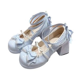 Chaussures de mariée Mary Janes françaises pour femmes, collection automne-été 2026, à talon épais, respirantes, à brides croisées, tendance mode - Product Image 1
