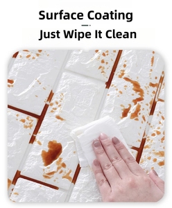 Fourniture d'usine Mousse Diy Panneau <span class=keywords><strong>Multicolore</strong></span> 3D Xpe Brique Sticker Mural Peel and Stick Wallpapers - Product Image 4