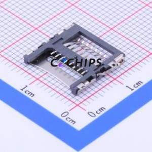 TF-102-18 SD Card / Memory Card Connector SMD Connector Flip Cover Type MicroSD Card (TF Card) Card Holder 1.6mm - Product Image 2