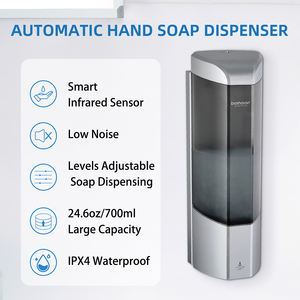 เครื่องจ่ายสบู่เหลวทำจาก<span class=keywords><strong>โฟม</strong></span> ABS แบบติด<span class=keywords><strong>ผนัง</strong></span>อัตโนมัติ700มล. เครื่องจ่ายสบู่เหลวแบบไร้สัมผัสใช้ไฟฟ้าในห้องครัวห้องน้ำ - Product Image 3
