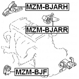 Pièces détachées automobiles, supports de suspension, supports moteur pour <span class=keywords><strong>MAZDA</strong></span> <span class=keywords><strong>323</strong></span> <span class=keywords><strong>BJ</strong></span> 1998-2004 - Product Image 2