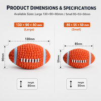 Jouet de football pour chien en latex qui couine, 2 tailles (petit et grand), jouet à mâcher en forme de ballon de rugby pour la dentition des chiots et chiens de taille moyenne à grande