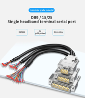 DB9 DB15 DB25 DB37 M/F conector RS232 Serial Cable de extensión de 9 pines 15 25 37 PIN macho/hembra