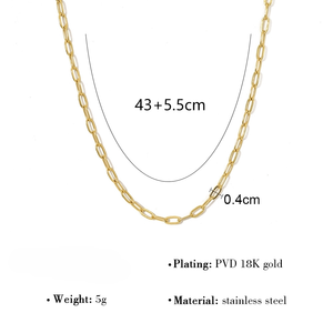 Collana di catene in <span class=keywords><strong>oro</strong></span> placcato <span class=keywords><strong>oro</strong></span> 18K di lusso personalizzato di moda per <span class=keywords><strong>donna</strong></span> <span class=keywords><strong>gioielli</strong></span> senza appannamento impermeabile ipoallergenico - Product Image 6