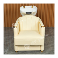 Fauteuil de Coiffure de Luxe Moderne, Équipement de Salon de Beauté, Chaise de Barbier à Base Dorée