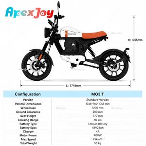 Apexjoy TROMOX-M03Q Moto Elettrica Retrò 48V48Ah Litio Autonomia 110km ABS Faro LED App Intelligente Bluetooth OEM ODM - Product Image 2