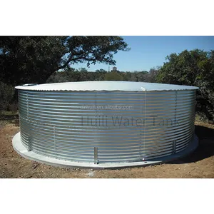 Round Steel Rainwater Harvesting Tanks 10000 Gallon Galvanized Corrugated Steel Water Tank
