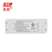 Fuentes de alimentación AC DC de salida única IP20 12V 24V 36V 48V 0-10V 30W controlador led regulable para caja de luz LED