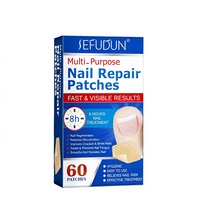 60 Patchs Autocollants Multi-Usages pour Soins des Ongles, pour Ongles Décolorés, Épaissis et Cassants, Outil Professionnel de Réparation des Ongles, Boîte de Plâtres
