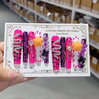 Tacana 10 autocollants pour ongles, strass complets, serpent métallique argenté, style français 3D, décoration d'ongles de luxe de haute qualité