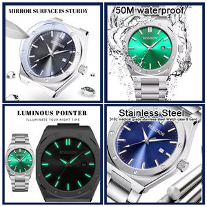 Reloj de Lujo de Acero Inoxidable para Hombre, Venta Caliente, Logotipo Personalizado, Cuarzo, Cuero, Clásico, Resistente al Agua, Diseño Ejecutivo, Venta al Por Mayor en China - Product Image 3