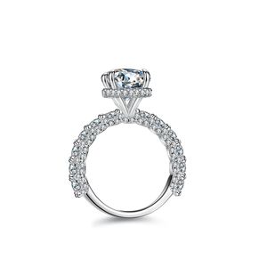 Anillo de Compromiso y Boda para Mujer, con Moissanita Clásica de 3 Quilates, Plata de Ley S925, Chapado en Platino, Joyería Fina - Product Image 3