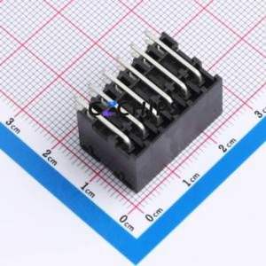DB2ERHB-3.81-2*6P-BK Plug-in Terminal Block Bent Lead Through Hole,P=3.81mm Board-to-Board / Socket - Closed 2x6P 3.81mm Black - Product Image 2