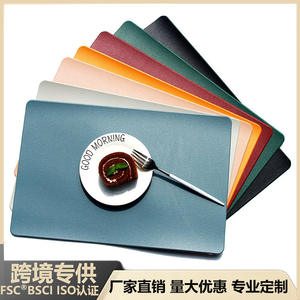 Manteles Individuales de Cuero Tw820, Rectangulares, Antideslizantes, Aislantes del Calor, de Color Sólido, Hechos a Medida para la Decoración de la Mesa, Origen Wenzhou - Product Image 5