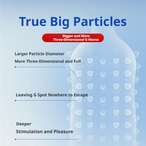 Préservatifs à particules extra-larges pour intensifier le plaisir, améliorer l'excitation féminine, extra-<span class=keywords><strong>lubrifiés</strong></span>, 52±2mm, en gel, 1 pièce par boîte - Product Image 1