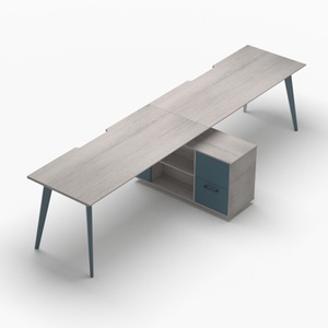 Viking Office Furniture White PC Desk Modern Design Good Price File Cabinets Workstations School Hospital Custom MDF Aluminium - Product Image 2