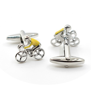 Venta al por mayor de bicicletas ciclistas novedad <span class=keywords><strong>gemelos</strong></span> personalizados para hombre traje de negocios camisa accesorio de moda boda esmoquin <span class=keywords><strong>gemelos</strong></span> de moda - Product Image 6