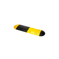 Ralentisseurs routiers en caoutchouc jaune et noir durables pour autoroute, allée, parking, systèmes de gestion de la vitesse des véhicules, taille personnalisable