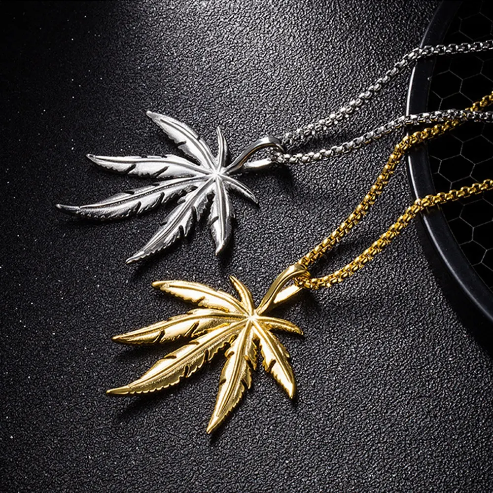 Craft Wolf fashion minimalist jewelry 2020 Dainty men women designer personalized charm Leaf Pendant Necklace