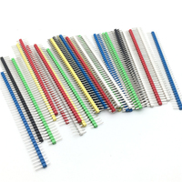 Connecteur à 40 broches mâle, pas de 2,54 mm, bande de connecteurs à 40 broches, simple rangée, vert, pour carte de circuit imprimé
