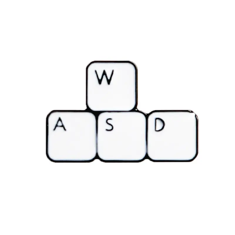 थोक कीबोर्ड WASD खेल चाबियाँ मुलायम तामचीनी अंचल पिन