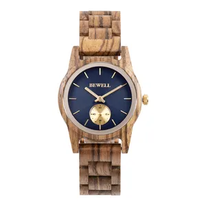 Luxury Handcrafted Women's Wooden Watch with Mother of Pearl Dial Case Shape Japan Movement Fashionable Wooden Wristwatch Women