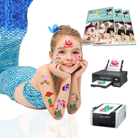 10 lots en gros de tatouages temporaires blancs et tendance de la marque KeMeng, format A4, papier transfert à l'eau pour imprimante laser/jet d'encre, DIY