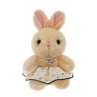 Peluche lapin en laine, best-seller et célèbre sur internet, figurine de 8 pouces pour machine à griffes, adorable petit lapin blanc câlin