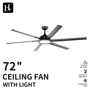 Ventilateur de plafond LED moderne à grande taille, en aluminium, 6 pales, pour entrepôt, usine, télécommande, moteur CC - Product Image 2