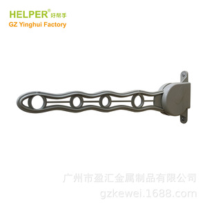 Helper Wall Mounted Foldable Clothes Drying <b>Rack</b> Single <b>Bar</b> Rectangle Indoor Outdoor Balcony Use - Product Image 5