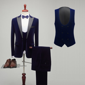 Offre Spéciale de haute qualité personnalisé nouveaux hommes costumes populaire trois pièces <span class=keywords><strong>velours</strong></span> hommes <span class=keywords><strong>costume</strong></span> de mariage - Product Image 1