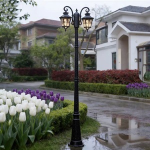 ไฟเสา LED สำหรับสวนกลางแจ้งแบบปรับความสว่างได้ กันน้ำ IP65 30W แสงวอร์มไวท์ สไตล์เรโทร วัสดุอลูมิเนียมอัลลอยด์ ใช้ไฟ AC สำหรับตกแต่งภูมิทัศน์ - Product Image 4