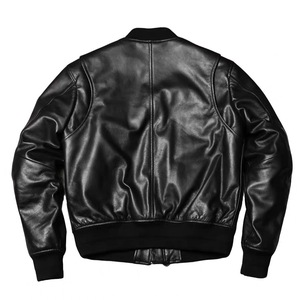 Blouson <span class=keywords><strong>aviateur</strong></span> en <span class=keywords><strong>cuir</strong></span> véritable pour homme, sur mesure, en <span class=keywords><strong>cuir</strong></span> d'agneau véritable, uniforme de pilote, véritable <span class=keywords><strong>cuir</strong></span> de mouton, blouson de vol MA-1 - Product Image 2