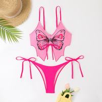 Ensemble bikini deux pièces à volants pour femmes, imprimé animal, string, sexy, costume brésilien, fournisseur de maillots de bain personnalisés, vente en gros, 2025