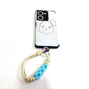 Sangle de téléphone tressée faite à la main avec porte-clés, cordon coloré pour téléphone portable, accessoire pour sac et téléphone - Product Image 5