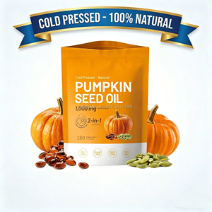 Huile de graines de <span class=keywords><strong>citrouille</strong></span> pressée à froid haute puissance et Saw Palmetto, formule 2-en-1, enrichie en Vitamine C, sans OGM, sans gluten, capsules de soutien urinaire - Product Image 2