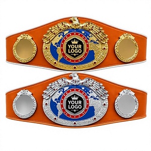 เข็มขัดแชมป์มวยปล้ำมวยสากลยิวยิตสูคาราเต้ MMA และศิลปะการต่อสู้แบบผสมผสาน  แบบกำหนดเองได้  ทำจากหนัง  สำหรับทุกเพศ - Product Image 1