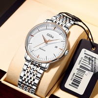 Montre mécanique automatique Olika pour homme, style minimaliste professionnel, bracelet en acier, résistance à l'eau 50m, 41mm
