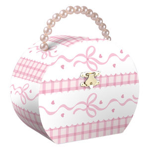 Carillon in Legno Ecologico di Alta Qualità Ever Bright, Ballerina Rosa con Manico in Perle, Personalizzabile, Meccanismo a Carica Manuale Anni '30 - Product Image 4