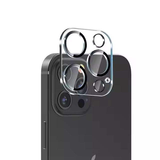 2025 New Model Full Coverage Camera Lens for iPhone 17 17pro 16 16pro Max Ultra Thin Black Edge Phone Camera Lens for 15 15pro